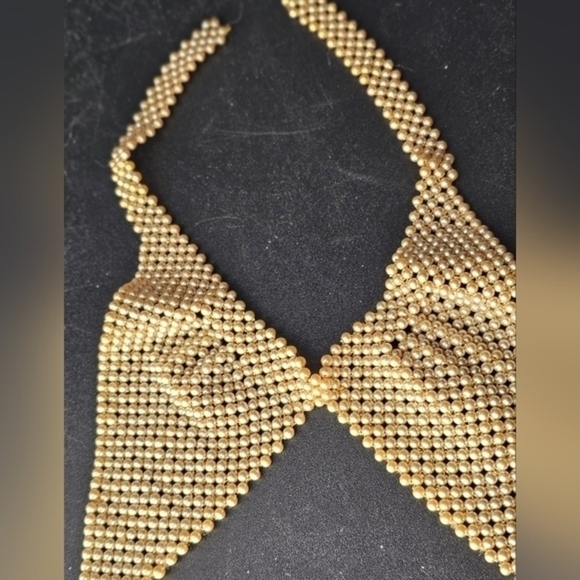 Vintage tiny pearl bib necklace - Picture 2 of 4